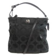 Coach Pre-owned Pre-owned Canvas handvskor Black, Dam