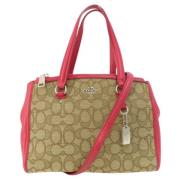 Coach Pre-owned Pre-owned Canvas axelremsvskor Beige, Dam