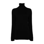 Junya Watanabe Svart ull turtleneck tröja Black, Dam