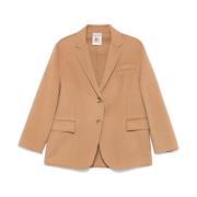 Semicouture Kamelbrun ullblazer Beige, Dam