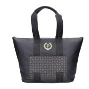 Pollini Syntetisk läder dam tote väska Black, Dam