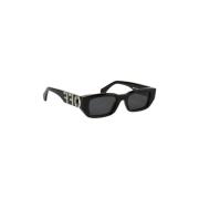 Off White Fillmore Solglasögon i Svart Acetat Black, Unisex