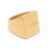 Vetements Guld Anello Ring - Fyrkantigt Design Beige, Unisex