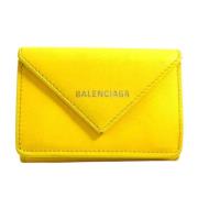 Balenciaga Vintage Pre-owned Laeder plnbcker Yellow, Unisex