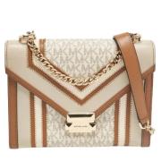 Michael Kors Pre-owned Pre-owned Canvas axelremsvskor Beige, Dam