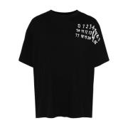 MM6 Maison Margiela Svart Bomull Jersey Crew Neck T-shirt Black, Herr