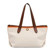 Mulberry Pre-owned Pre-owned Canvas axelremsvskor White, Dam