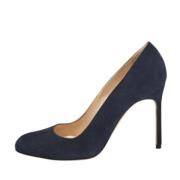 Manolo Blahnik Pre-owned Pre-owned Mocka klackskor Blue, Dam