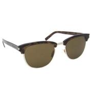 Yves Saint Laurent Vintage Pre-owned Tyg solglasgon Brown, Dam