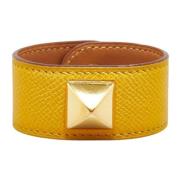 Hermès Vintage Pre-owned Laeder armband Yellow, Dam