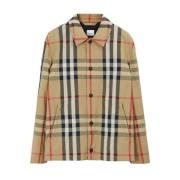 Burberry Rutig Skjortjacka Arkiv Beige Beige, Herr