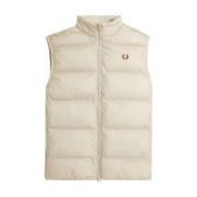 Fred Perry Kräm Isolerad Ärmlös Jacka Beige, Herr