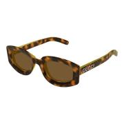 Gucci Stiliga solglasögon i Havana/Brun Brown, Dam