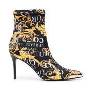 Versace Jeans Couture Barocktryck Högklackad Stövel Multicolor, Dam