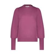 FABIENNE CHAPOT Lila Rund Hals Pullover Purple, Dam