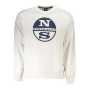 North Sails Vit Sweatshirt med Långärmad Tryck White, Dam