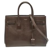 Yves Saint Laurent Vintage Pre-owned Laeder handvskor Brown, Dam