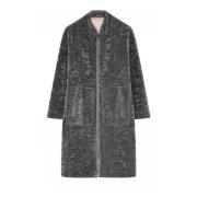 Gustav Faux Fur Coat Laura Jacka Gray, Dam