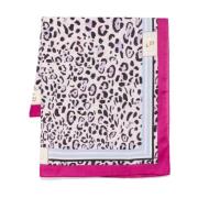 Liu Jo Leopardmönster Fuchsia Scarf Multicolor, Dam