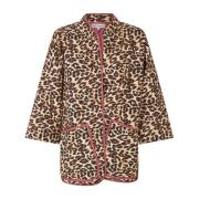 Lollys Laundry Leopardmönstrad Oversized Jacka Brown, Dam