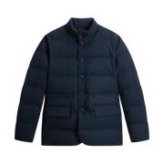 Woolrich Marinblå Vadderad Kappa Blue, Herr