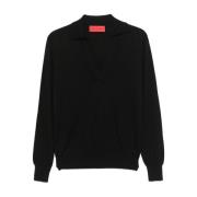 Wild Cashmere Svart Cashmere-Silke T-shirt och Polo Black, Dam