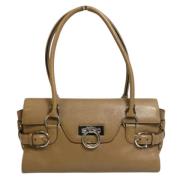 Salvatore Ferragamo Pre-owned Pre-owned Laeder handvskor Brown, Dam