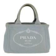 Prada Vintage Pre-owned Canvas prada-vskor Blue, Dam