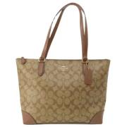 Coach Pre-owned Pre-owned Canvas totevskor Brown, Dam