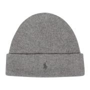 Ralph Lauren Stilig Beanie Mössa för vintersäsongen Gray, Herr