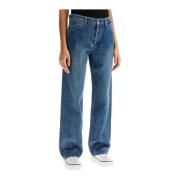 Jil Sander Vintage Straight Cut Denim Jeans Blue, Dam