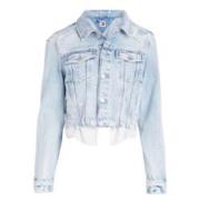 Tommy Jeans Sliten Denimjacka Blue, Dam