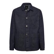 Boggi Milano Work Shirt Jacket i denim Blue, Herr