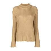 Maison Margiela Round-neck Knitwear Beige, Dam