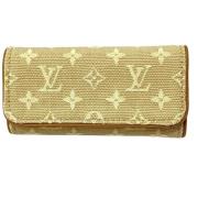 Louis Vuitton Vintage Pre-owned Laeder nyckelhllare Beige, Dam