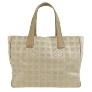 Chanel Vintage Pre-owned Tyg totevskor Beige, Dam