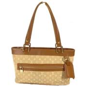 Louis Vuitton Vintage Pre-owned Tyg louis-vuitton-vskor Beige, Dam