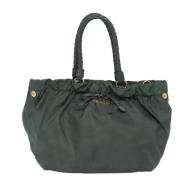 Prada Vintage Pre-owned Tyg axelremsvskor Green, Dam