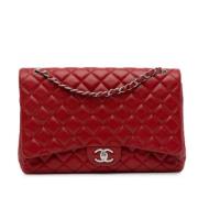 Chanel Vintage Pre-owned Laeder axelremsvskor Red, Dam