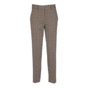 Ottod'Ame Beige Straight Leg Trousers Beige, Dam