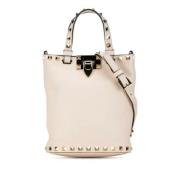 Valentino Vintage Pre-owned Laeder axelremsvskor Beige, Dam