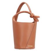 Jacquemus Mini hinkväska med tryckknappstängning Brown, Dam