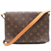 Louis Vuitton Vintage Pre-owned Canvas axelremsvskor Brown, Dam