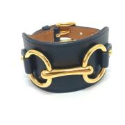 Hermès Vintage Pre-owned Laeder armband Black, Dam