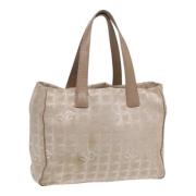 Chanel Vintage Pre-owned Nylon totevskor Beige, Dam