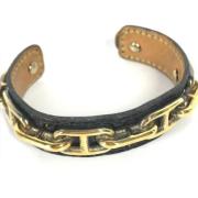 Hermès Vintage Pre-owned Laeder armband Black, Dam