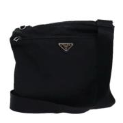 Prada Vintage Pre-owned Nylon axelremsvskor Black, Dam