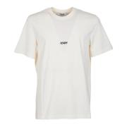 Msgm Casual Logo T-shirt Beige Beige, Herr