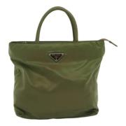 Prada Vintage Pre-owned Tyg prada-vskor Green, Dam