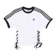 Adidas Vit Spetsig Tee Crew Neck Tröja White, Dam